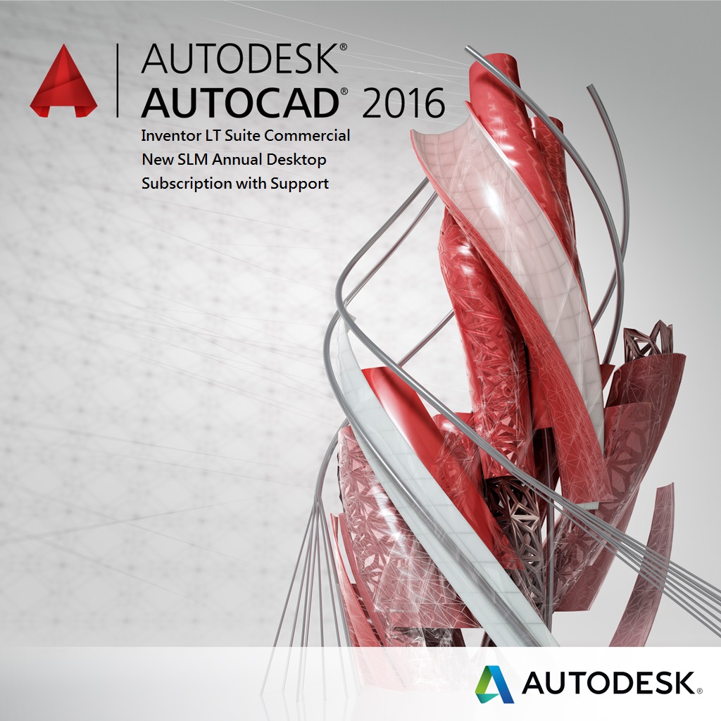Autodesk AutoCAD Inventor LT Suite 2016 Commercial New SLM Annual Desktop Subscription with Support (A-AILTS16-ADTS)
